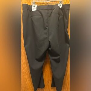 Talbots Womens 24W Black Hampshire Ankle Straight Leg Pants Plus Stretch NWT